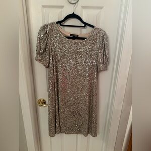 Short Sleeve Sequin Dress